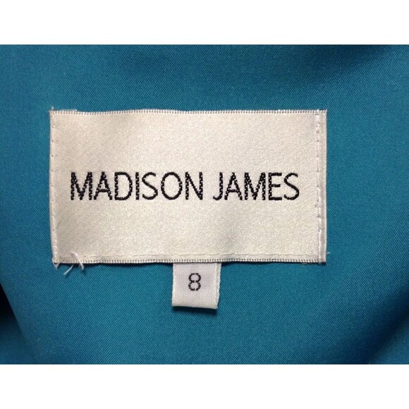 Vtg Ball Gown Dress 8 Turquoise Beaded Sequin Maxi Regency Prom Formal Princess - Picture 14 of 16